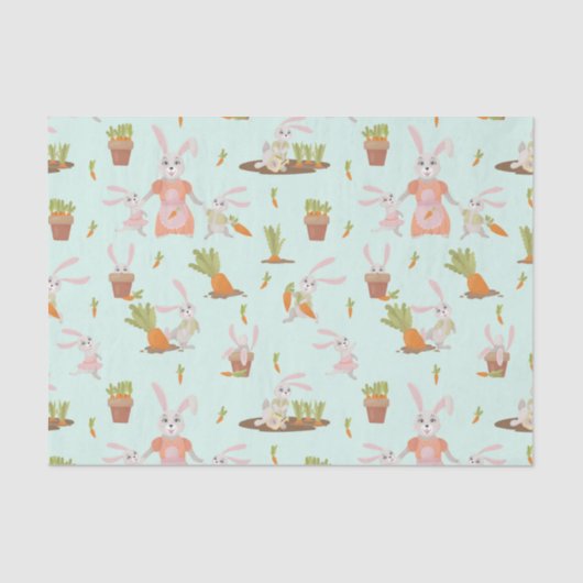 かわいいバニーとニンジン 薄葉紙 (正面)