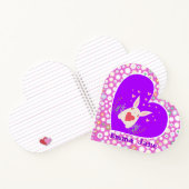 かわいいバニーとハートと花 ノートブック (内部)