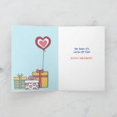 かわいいバニーとバルーン第1誕生日 シーズンカード (内部)