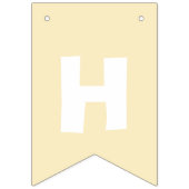 かわいいバニーとフラワーレインボーハッピーバースデー バンティングフラッグ (第2の旗)