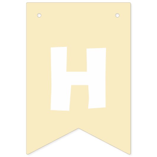 かわいいバニーとフラワーレインボーハッピーバースデー バンティングフラッグ (第2の旗)