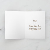 かわいいバニーとブルーバードキッズ第3誕生日カード カード (内部)