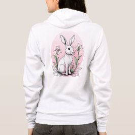 かわいいバニーとユリ パーカ