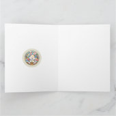 かわいいバニーと卵とフローラのハッピーイースター カード (内部)