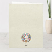 かわいいバニーと卵とフローラのハッピーイースター カード (裏面)