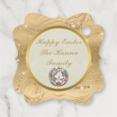 かわいいバニーと卵とフローラのハッピーイースター フェイバータグ (裏面)