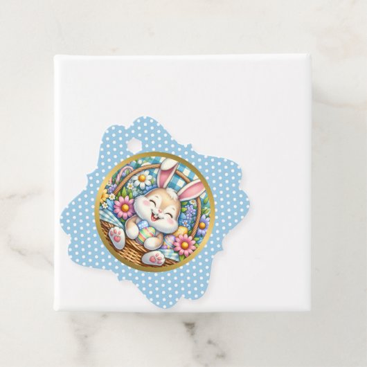 かわいいバニーと卵とフローラのハッピーイースター フェイバータグ (インサイチュ)