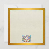 かわいいバニーと卵とフローラのハッピーイースター 招待状 (裏面)