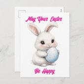 かわいいバニーと卵の休日はがき シーズンポストカード (正面/裏面)
