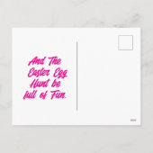 かわいいバニーと卵の休日はがき シーズンポストカード (裏面)