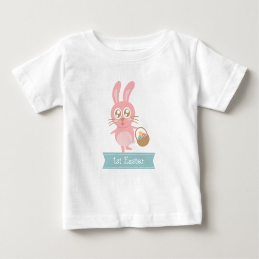 かわいいバニーと卵1stイースター ベビーTシャツ (正面)