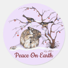 かわいいバニーと厄介な小鳥！ ラウンドシール