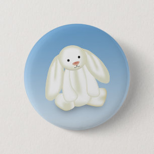 かわいいバニーのイラストレーション 缶バッジ