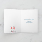 かわいいバニーのイースターカード サンキューカード (内部)