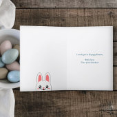 かわいいバニーのイースターカード サンキューカード