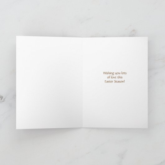 かわいいバニーのキスのヴィンテージのイースターカード シーズンカード (内部)