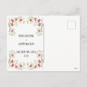 かわいいバニーのクリスマスの休日カード果実 シーズンポストカード (裏面)