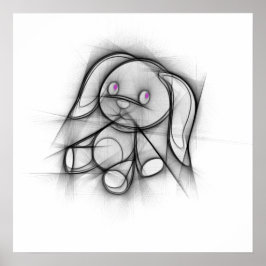 かわいいバニーのポスター。 ポスター