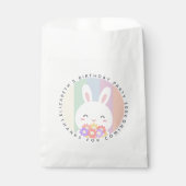 かわいいバニーのレインボー感謝してい誕生日来for フェイバーバッグ (正面)