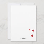 かわいいバニーの保持ハート シーズンカード (裏面)