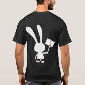 かわいいバニーの倍の側面のTシャツ Tシャツ (裏面)