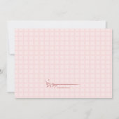 かわいいバニーの写真の誕生の発表 案内状 (裏面)