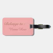 かわいいバニーの名札 ラゲッジタグ (裏面横)
