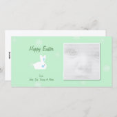 かわいいバニーの復活祭のフォトカード シーズンカード (正面/裏面)