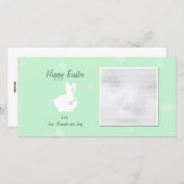 かわいいバニーの復活祭のフォトカード シーズンカード (正面/裏面)