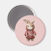 かわいいバニーの愛 マグネット (正面/裏面)
