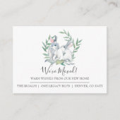 かわいいバニーの新居引っ越し案内 エンクロージャーカード (正面)