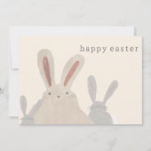 かわいいバニーの水色のイースターカード シーズンカード (正面)