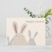 かわいいバニーの水色のイースターカード シーズンカード (スタンド正面)