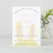 かわいいバニーの耳 |イースターエッグ狩り招待状 招待状 (スタンド正面)