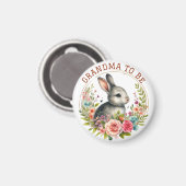 かわいいバニーの花おばあちゃん発表 マグネット (正面/裏面)