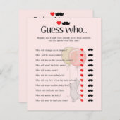 かわいいバニーの赤ちゃんシャワーゲーム (正面/裏面)