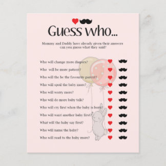 かわいいバニーの赤ちゃんシャワーゲーム