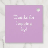 かわいいバニーの赤ちゃんシャワー フェイバータグ (裏面)