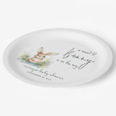 かわいいバニーの赤ちゃんシャワー ペーパープレート (アングル)