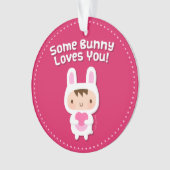 かわいいバニーは愛告白愛します オーナメント (正面)