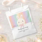 かわいいバニーは途中の女の子の赤ちゃんシャワー フェイバーバッグ (クリップ留めされた状態)