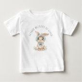 かわいいバニーは1つの曲がった文字 ベビーTシャツ (正面)