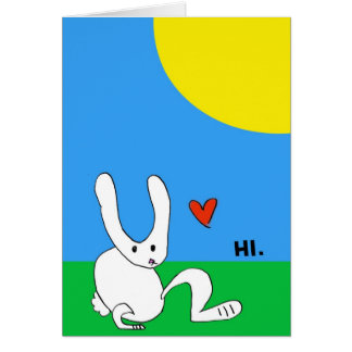 かわいいバニーはHI.を言います