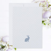 かわいいバニーほこりっぽい青い卵の形の写真イースターカード シーズンカード