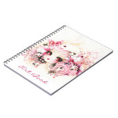 かわいいバニーを持つ美しい女の子 ノートブック (左側)