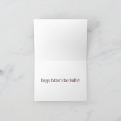 かわいいバニーを特色にするホップの豊富な父の日カード カード (内部)
