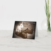 かわいいバニーを特色にするホップの豊富な父の日カード カード (正面)