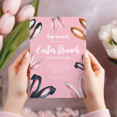 かわいいバニーイヤーイースターブランチ 招待状