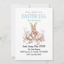 かわいいバニーイースターエッグ狩りとパーティー