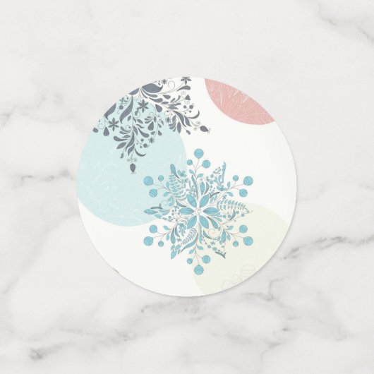 かわいいバニーウサギと花春赤ちゃんシャワー コンフェッティ (スモール正面)